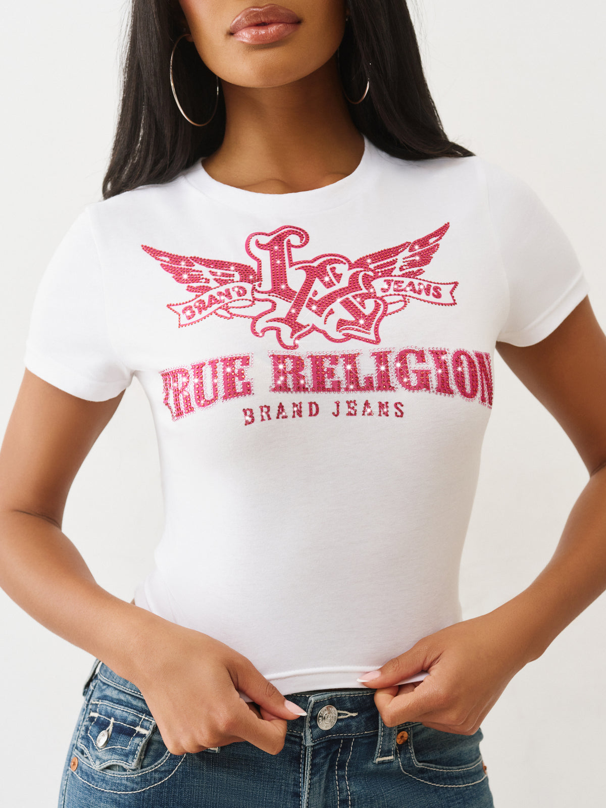 WING CRYSTAL BABY TEE