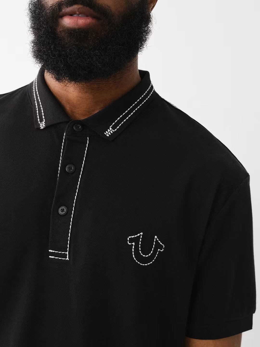 RELAXED BIG T EMBRO POLO - TRUE RELIGION MEXICO