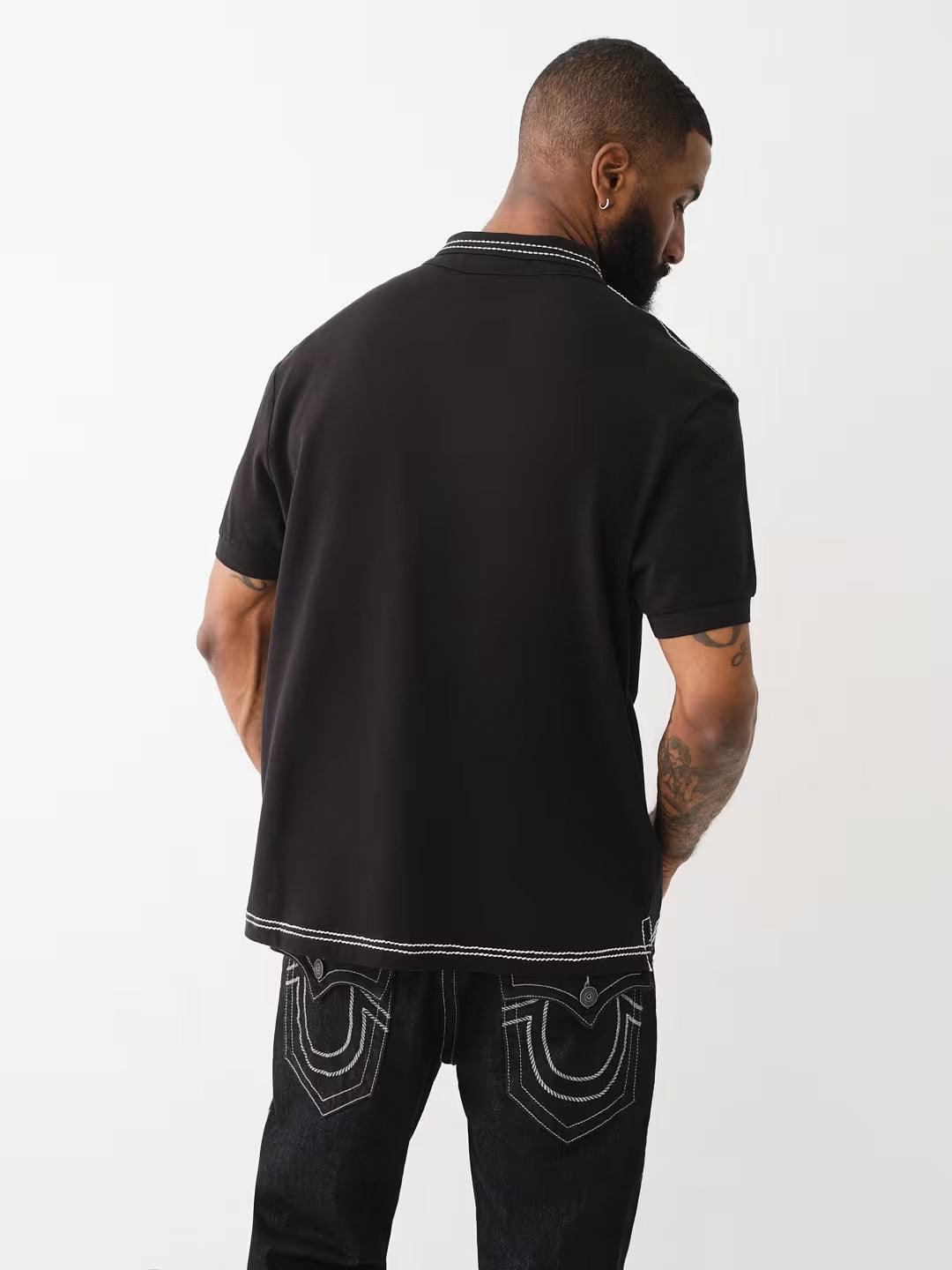 RELAXED BIG T EMBRO POLO - TRUE RELIGION MEXICO