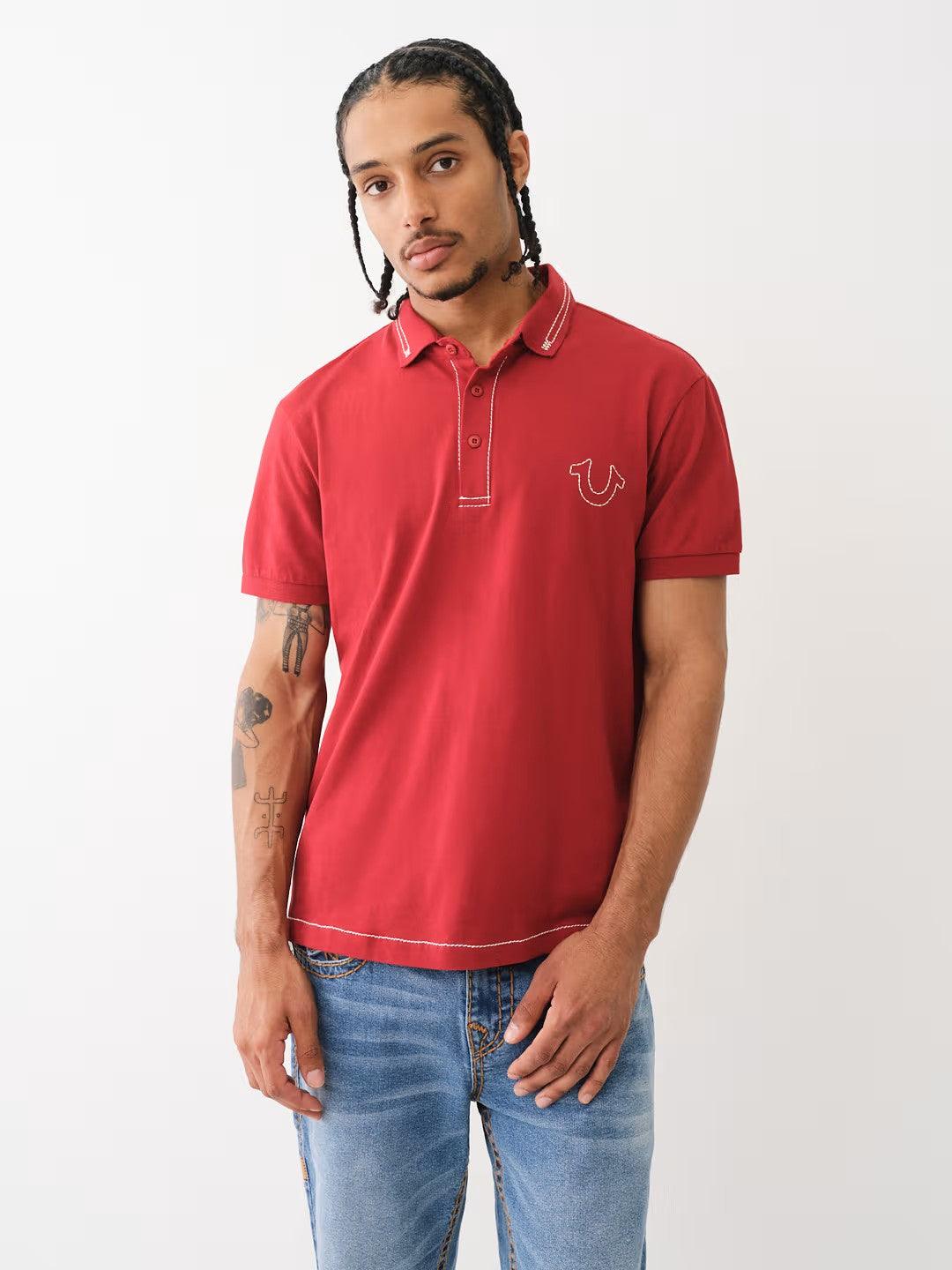 RELAXED BIG T EMBRO POLO - TRUE RELIGION MEXICO