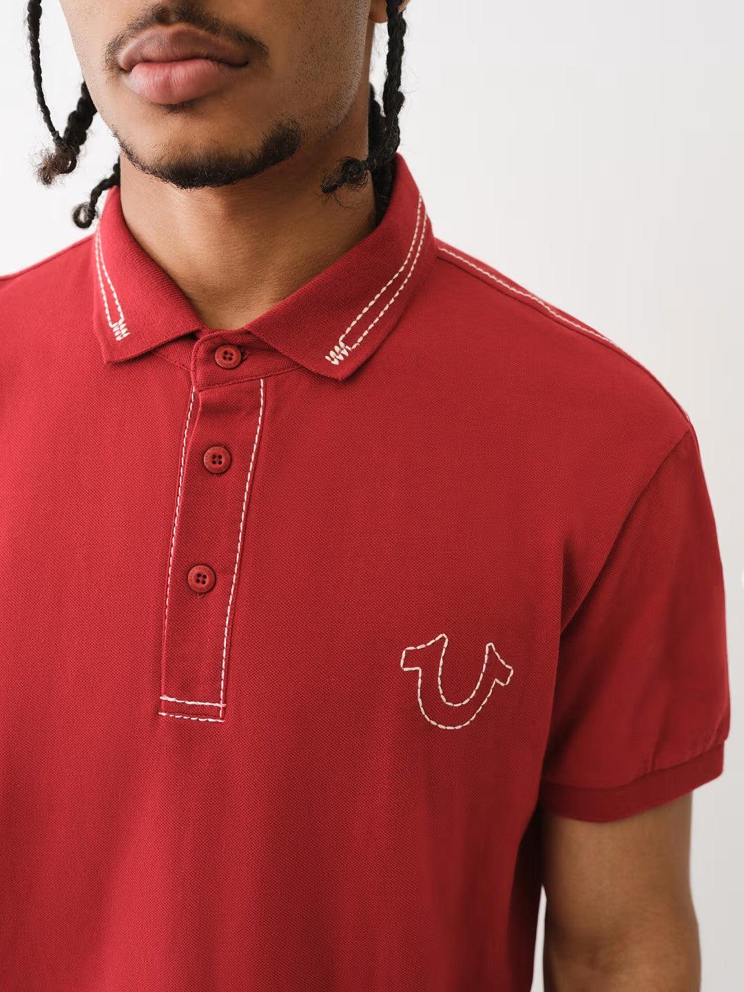 RELAXED BIG T EMBRO POLO - TRUE RELIGION MEXICO