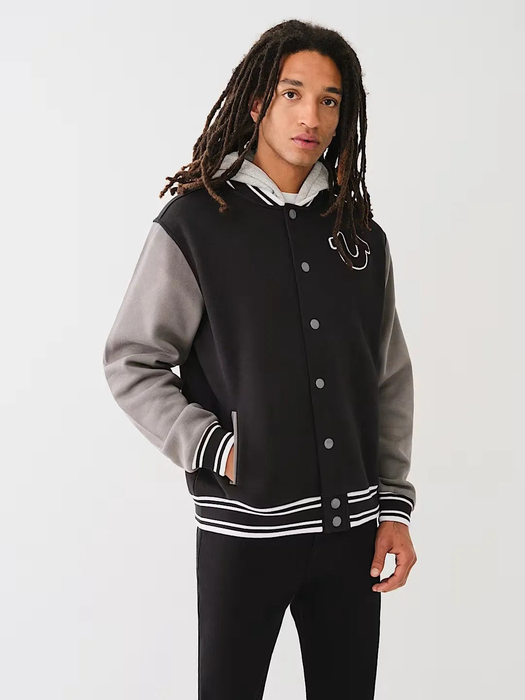 FLEECE VARSITY JACKET - TRUE RELIGION MEXICO