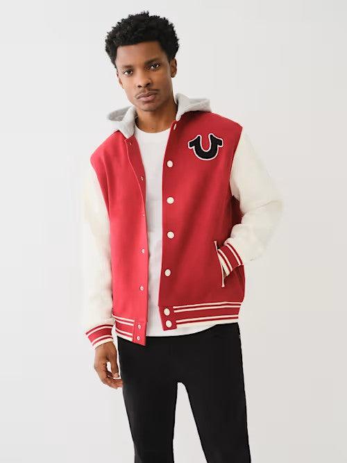 FLEECE VARSITY JACKET - TRUE RELIGION MEXICO