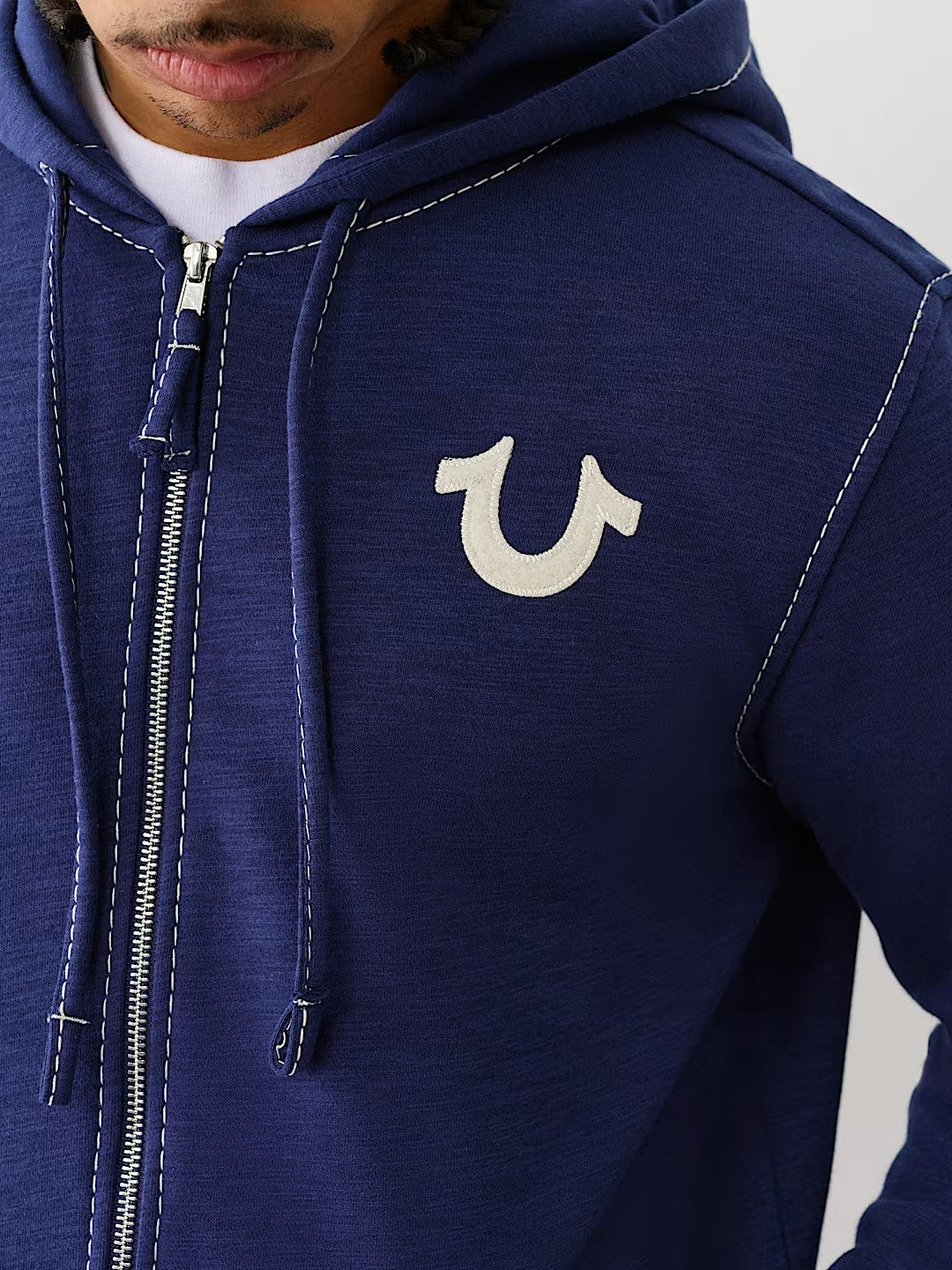BIG T SLUB ZIP UP HOODIE