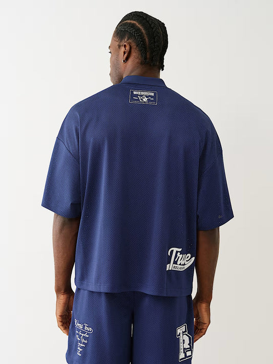 OVERSIZED SS MESH POLO