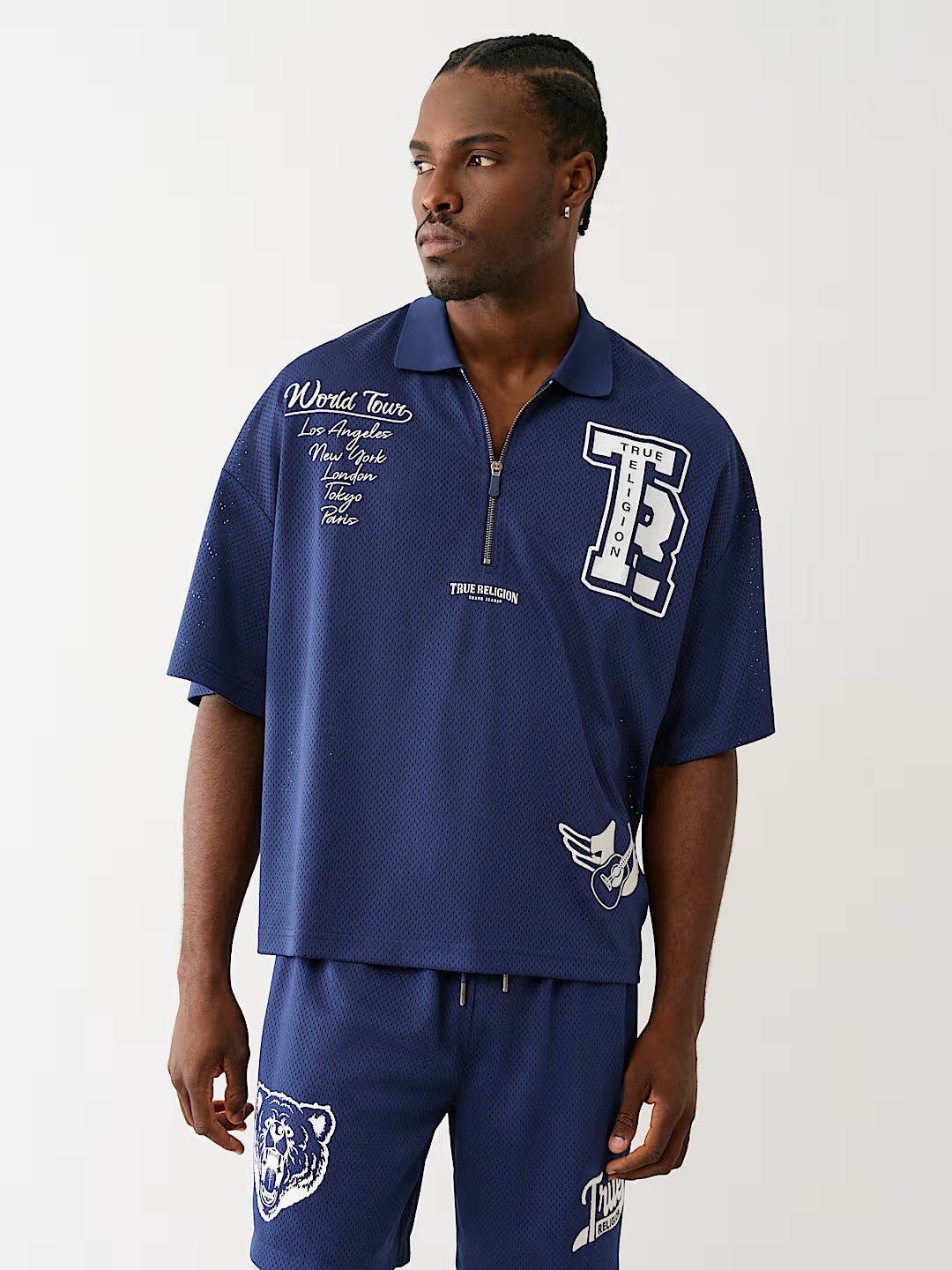 OVERSIZED SS MESH POLO