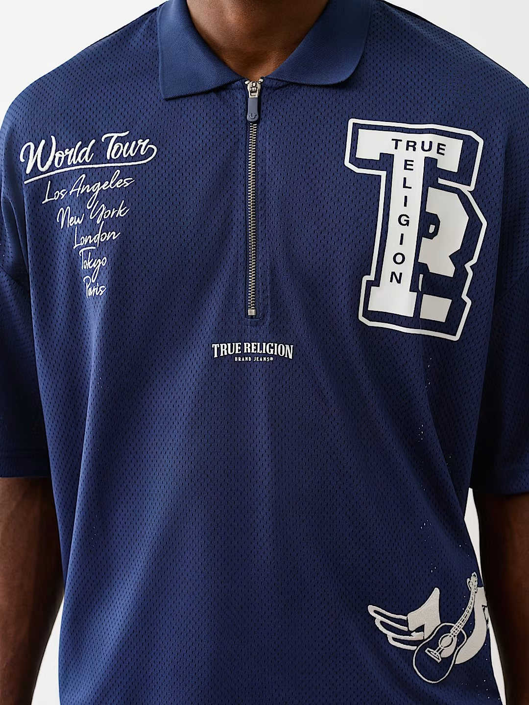 OVERSIZED SS MESH POLO