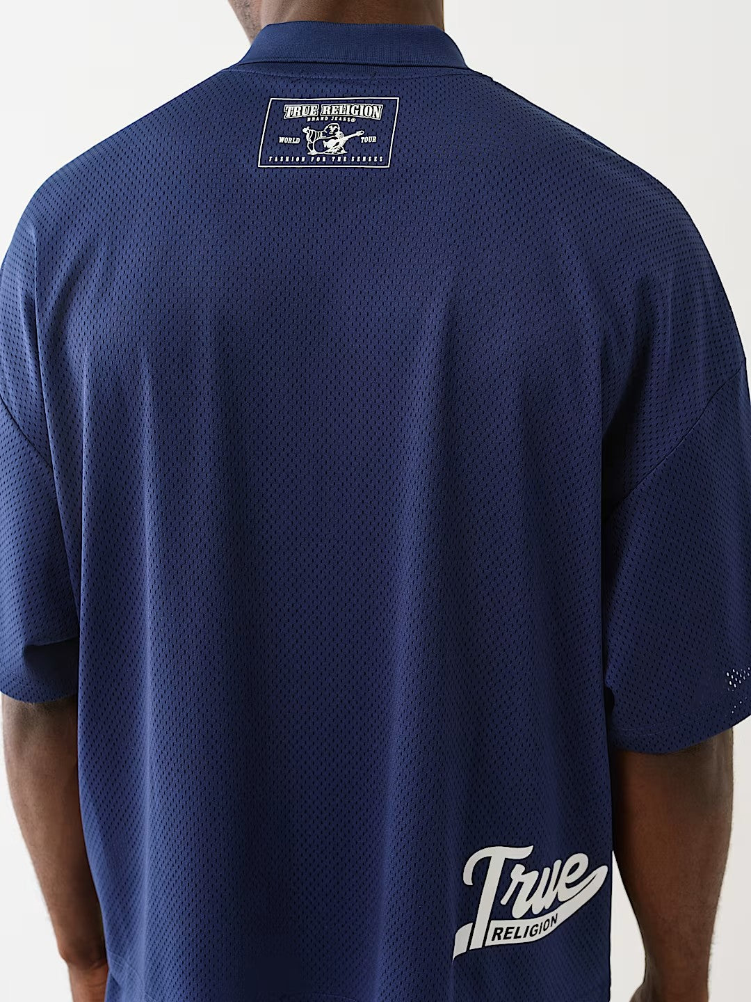 OVERSIZED SS MESH POLO