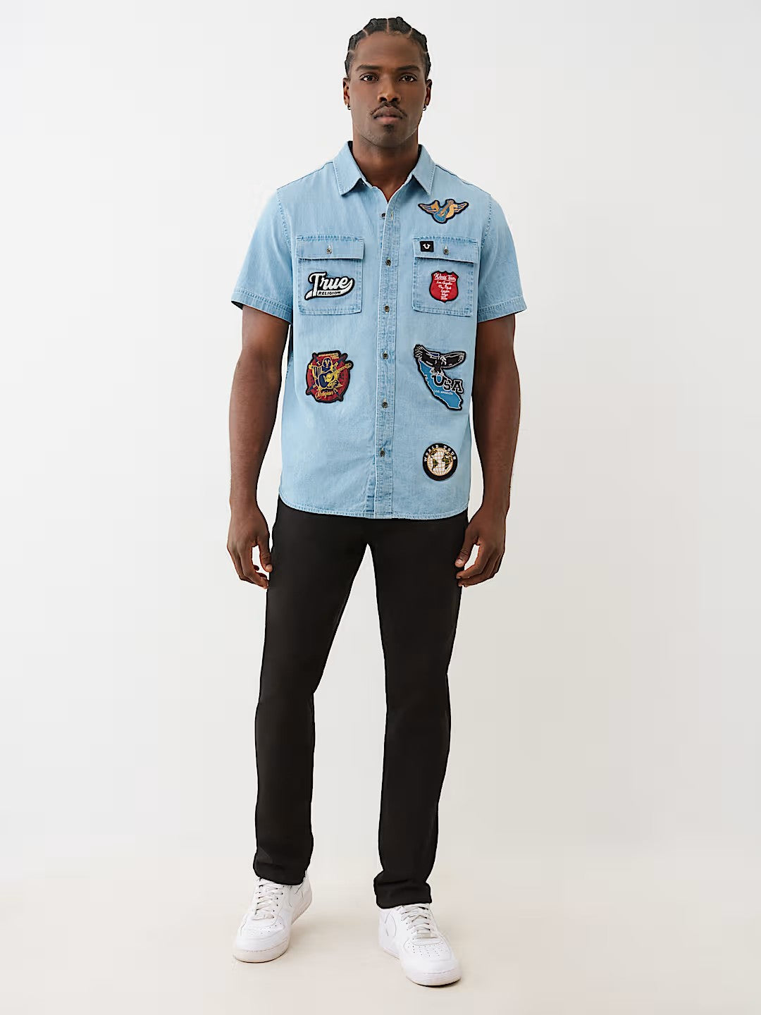 CHAMBRAY SS WRKWR SHRT W PATCH