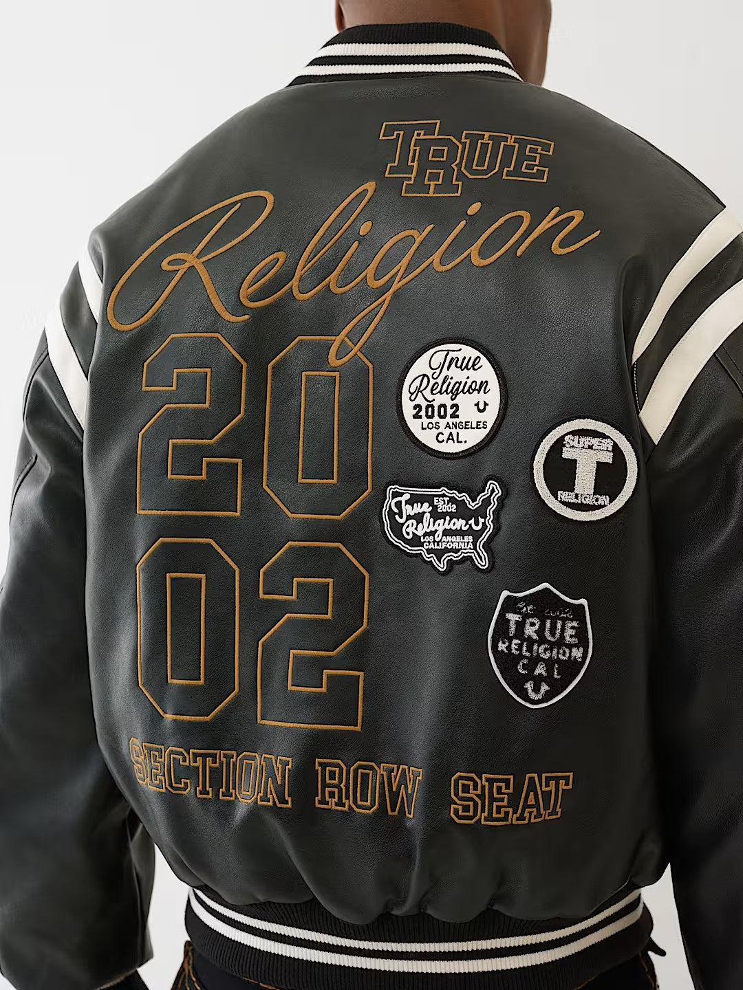 RETRO PU VARSITY JACKET