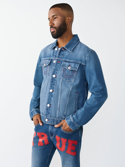 TRUE PRINT SN DENIM JACKET