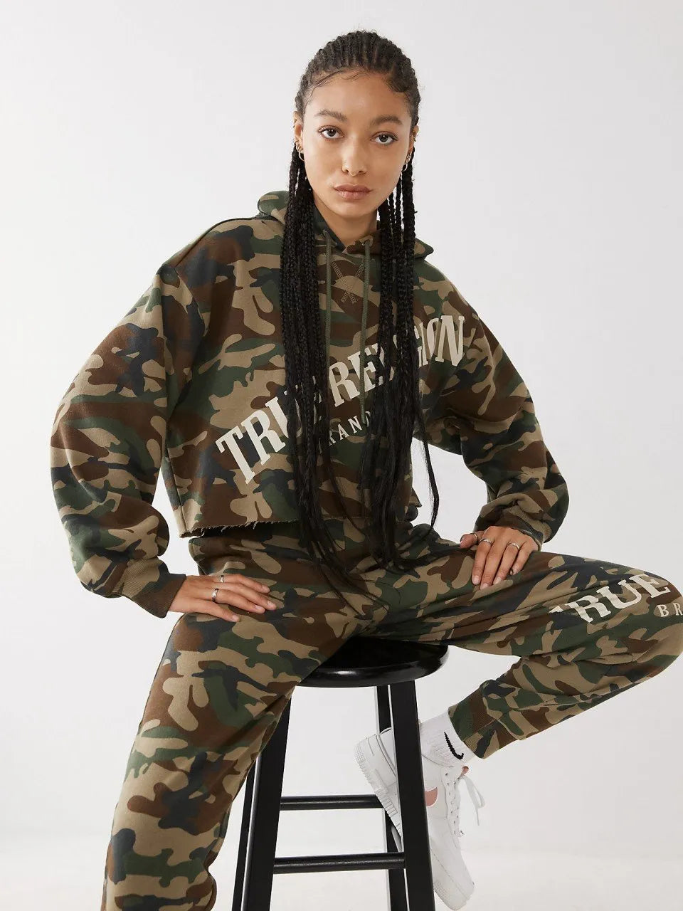 CAMO CROPPED BOXY HOODIE - TRUE RELIGION MEXICO