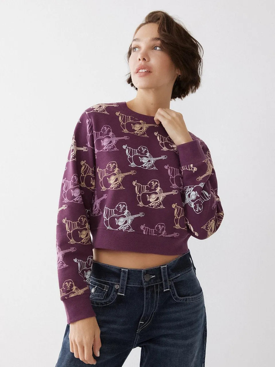 BUDDHA SHRUNKEN SWEATSHIRT - TRUE RELIGION MEXICO