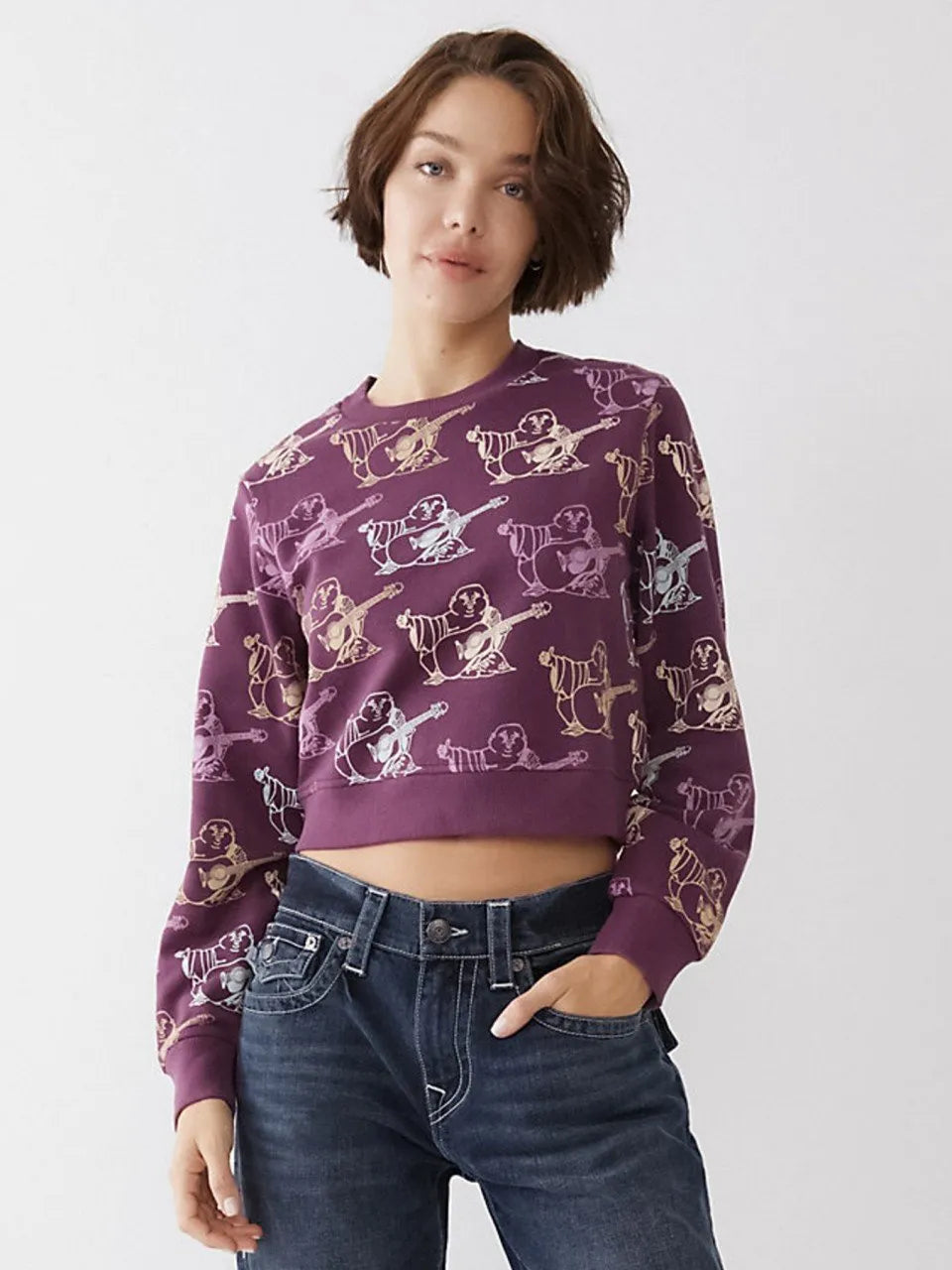 BUDDHA SHRUNKEN SWEATSHIRT - TRUE RELIGION MEXICO