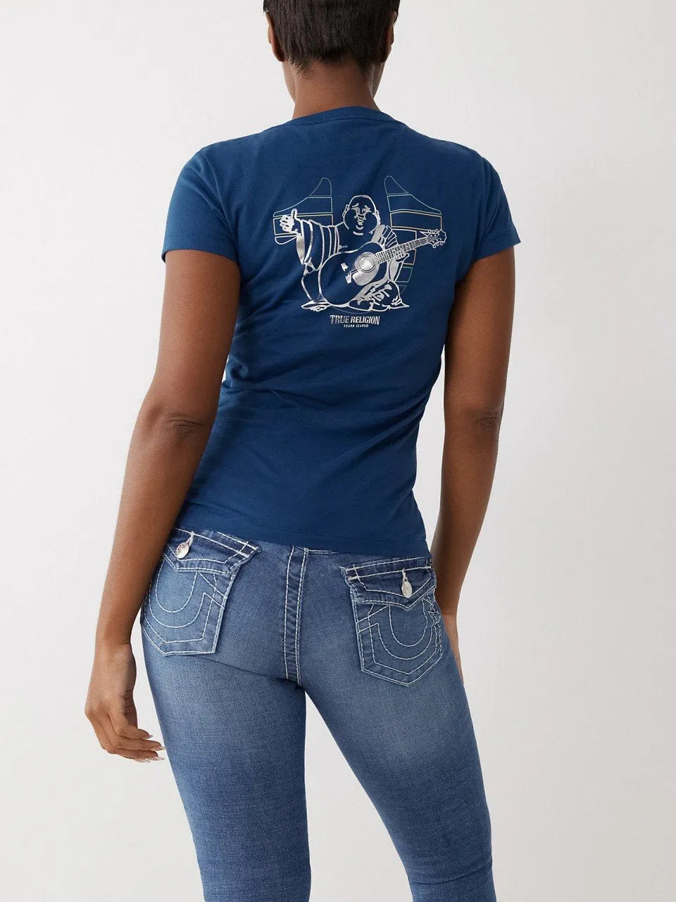 POP BUDDHA SLIM V NECK TEE - TRUE RELIGION MEXICO