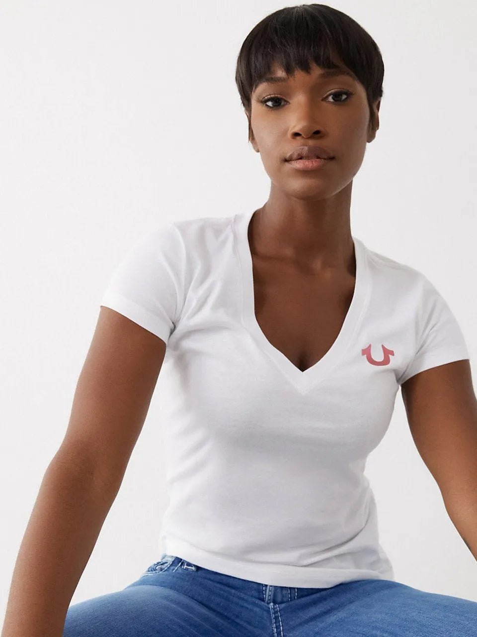 POP BUDDHA SLIM V NECK TEE - TRUE RELIGION MEXICO