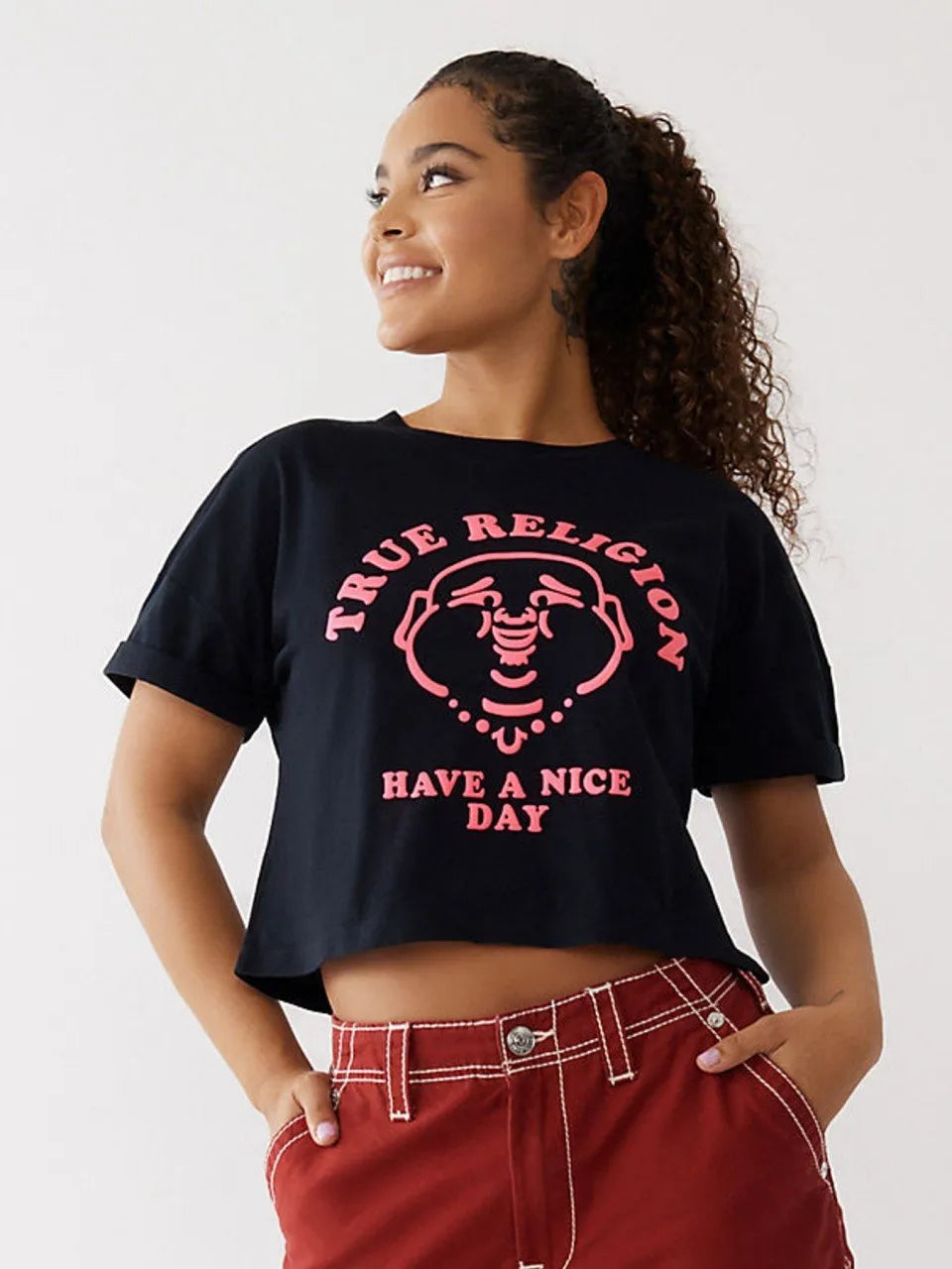 NICE DAY CUFFED ROCKER TEE - TRUE RELIGION MEXICO