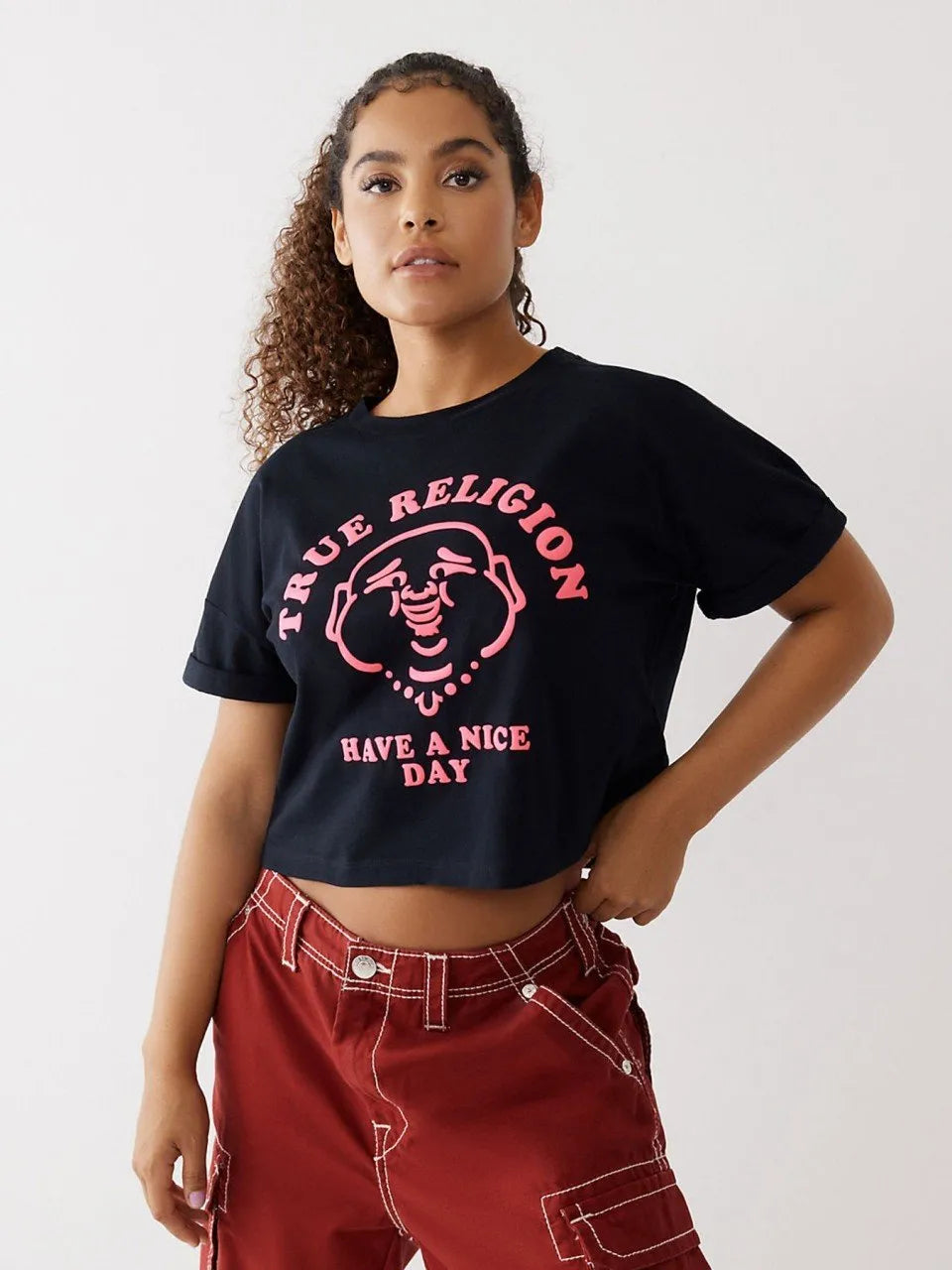 NICE DAY CUFFED ROCKER TEE - TRUE RELIGION MEXICO