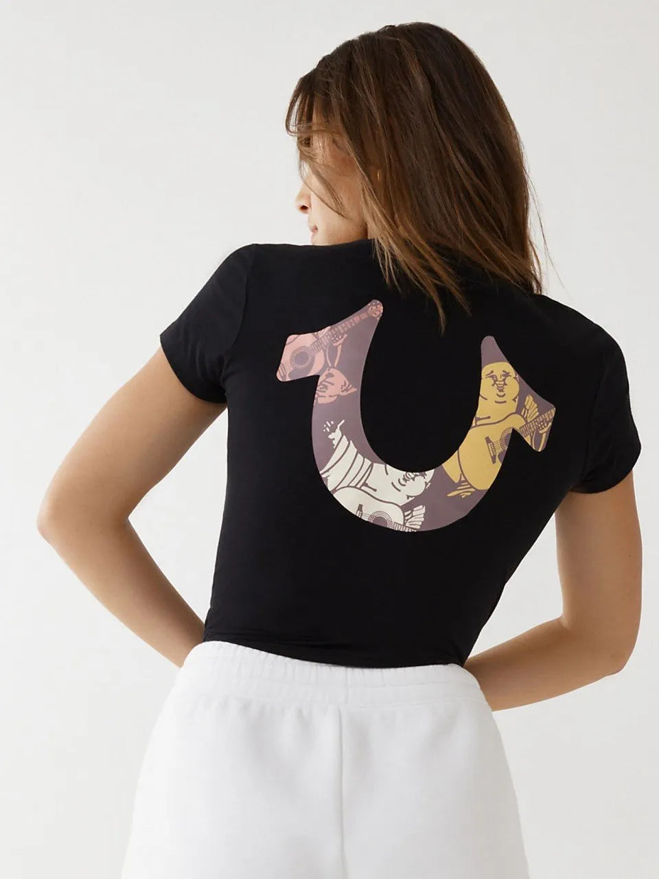 MULTI BUDDHA SLIM V NECK TEE - TRUE RELIGION MEXICO