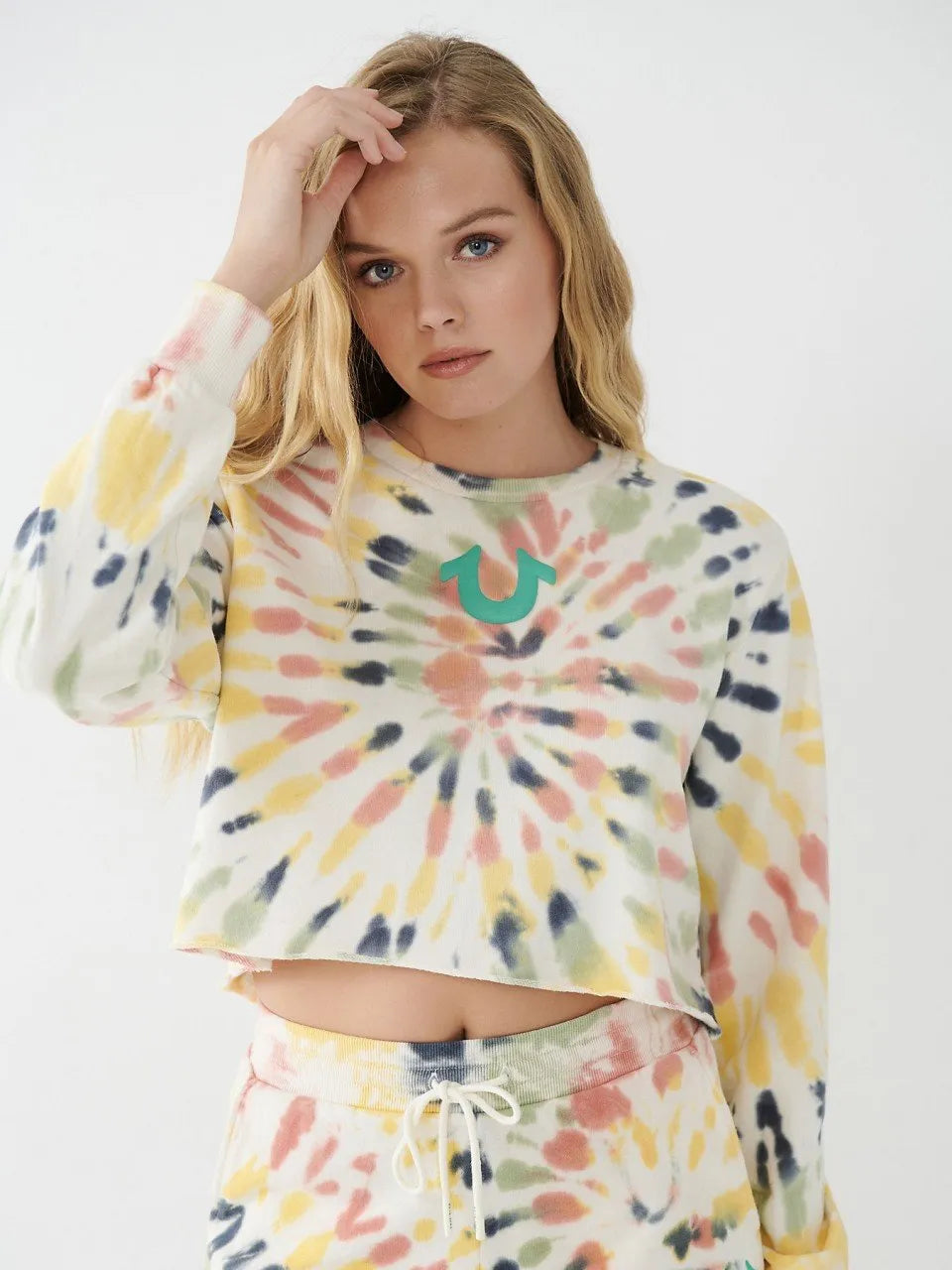 TIEDYE RELAXED CROP SWEATSHIRT - TRUE RELIGION MEXICO