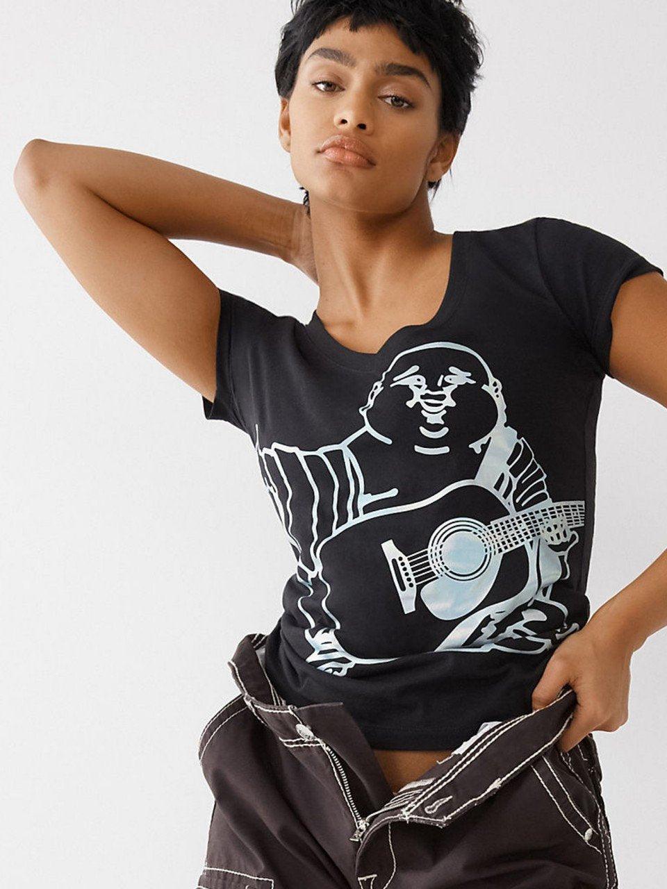 IRRIDESCENT FOIL BUDDHA TEE - TRUE RELIGION MEXICO
