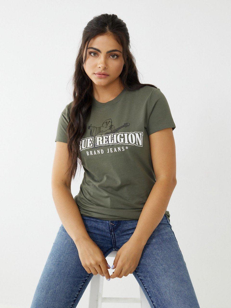 STENCIL LOGO SLIM CREW TEE - TRUE RELIGION MEXICO