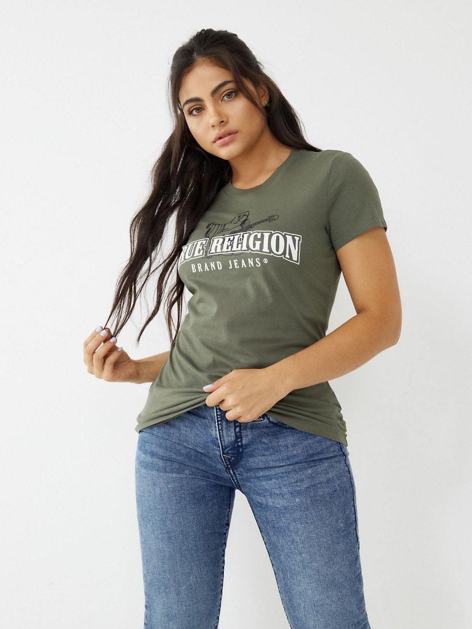 STENCIL LOGO SLIM CREW TEE - TRUE RELIGION MEXICO