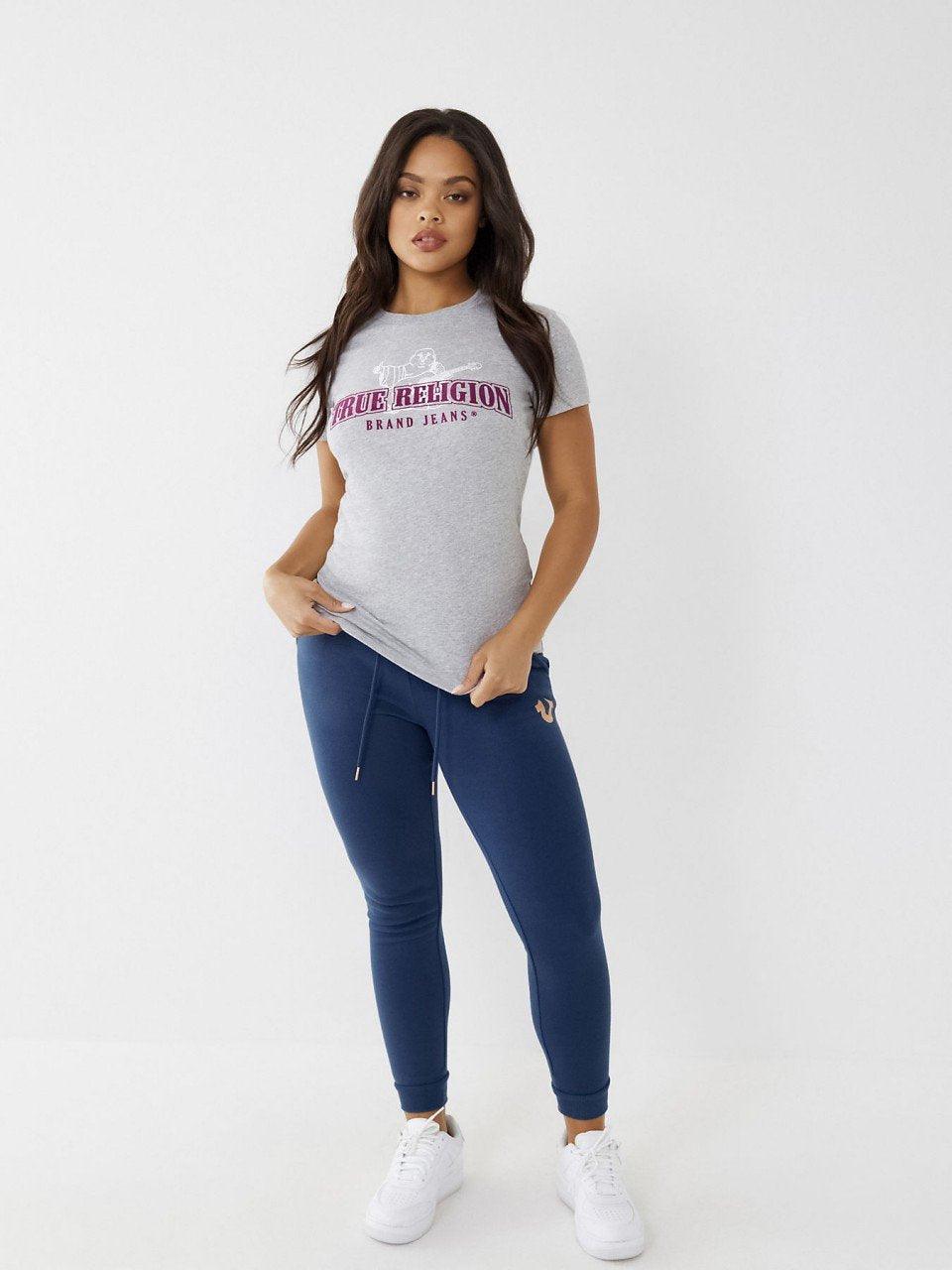 STENCIL LOGO SLIM CREW TEE - TRUE RELIGION MEXICO