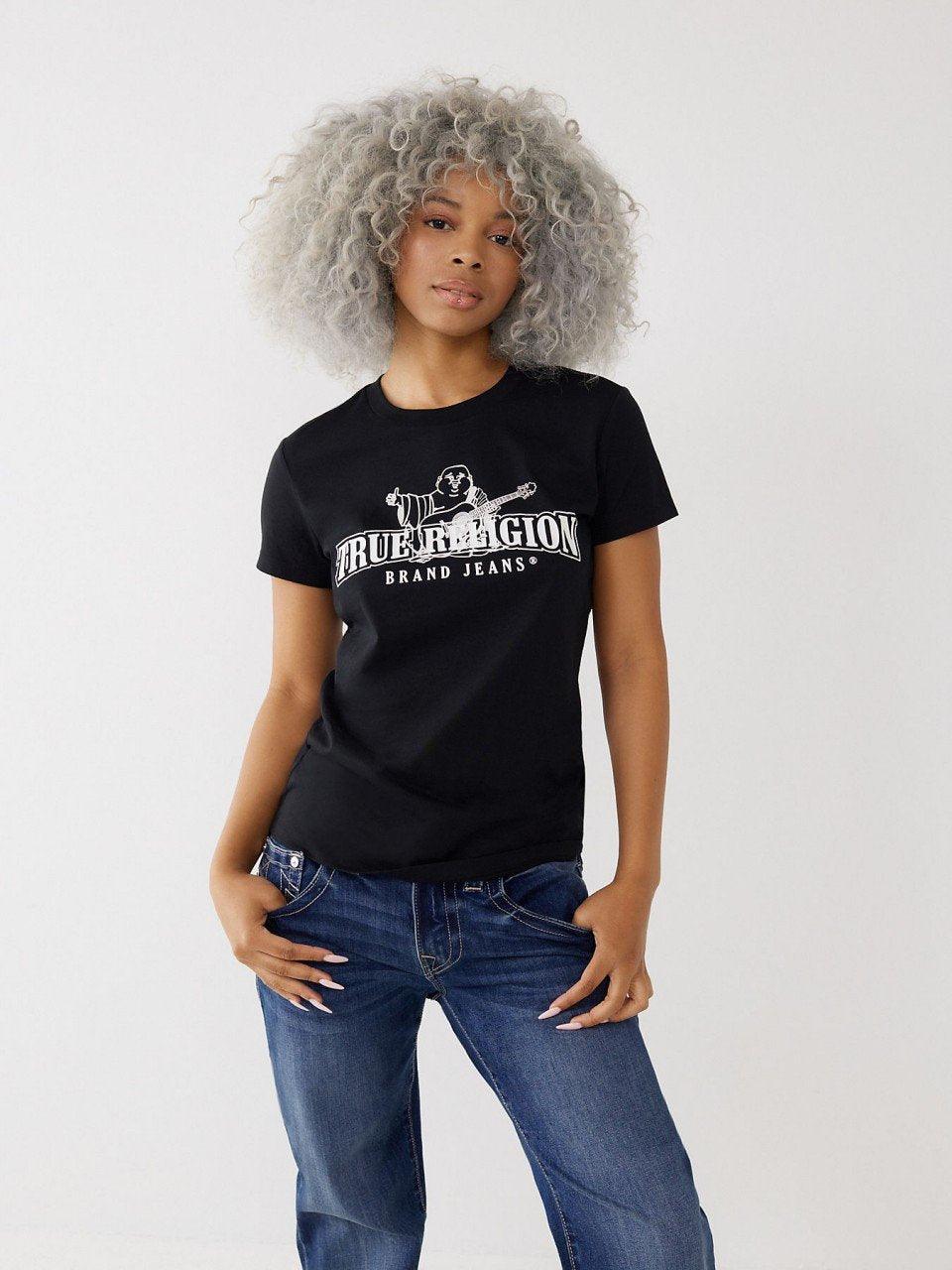 STENCIL LOGO SLIM CREW TEE - TRUE RELIGION MEXICO
