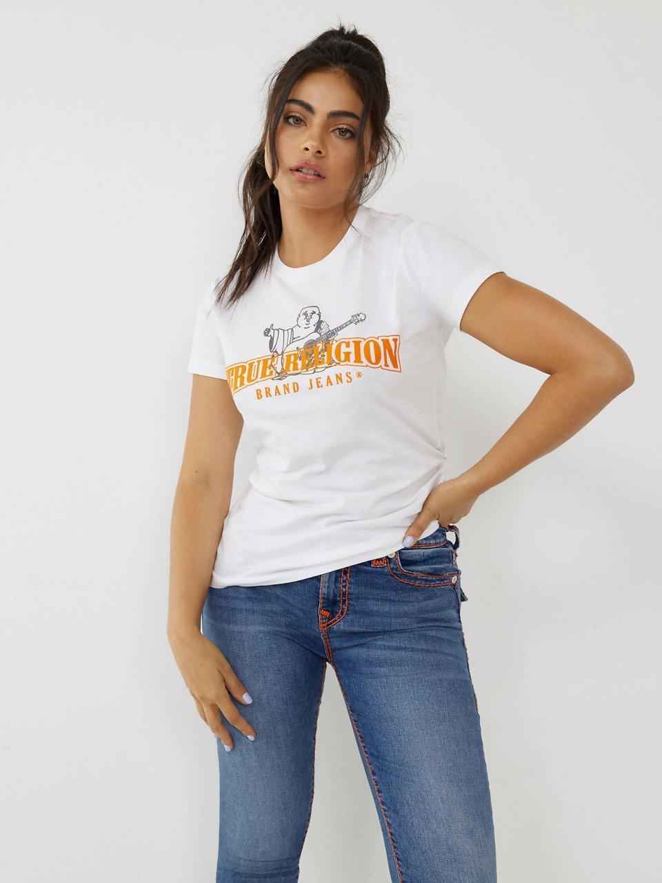 STENCIL LOGO SLIM CREW TEE - TRUE RELIGION MEXICO