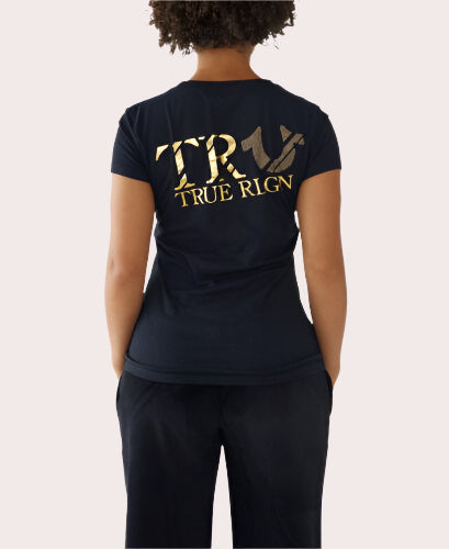 TRUE LOGO SLIM V NECK TEE - TRUE RELIGION MEXICO