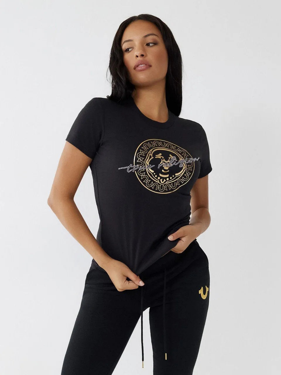 CRYSTAL BUDDHA SLIM CREW TEE - TRUE RELIGION MEXICO