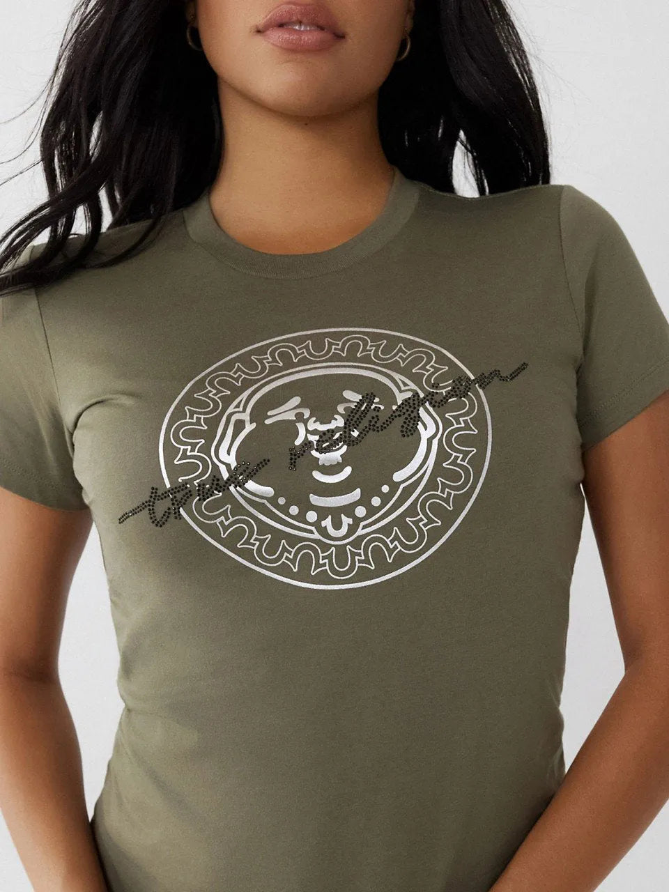 CRYSTAL BUDDHA SLIM CREW TEE - TRUE RELIGION MEXICO