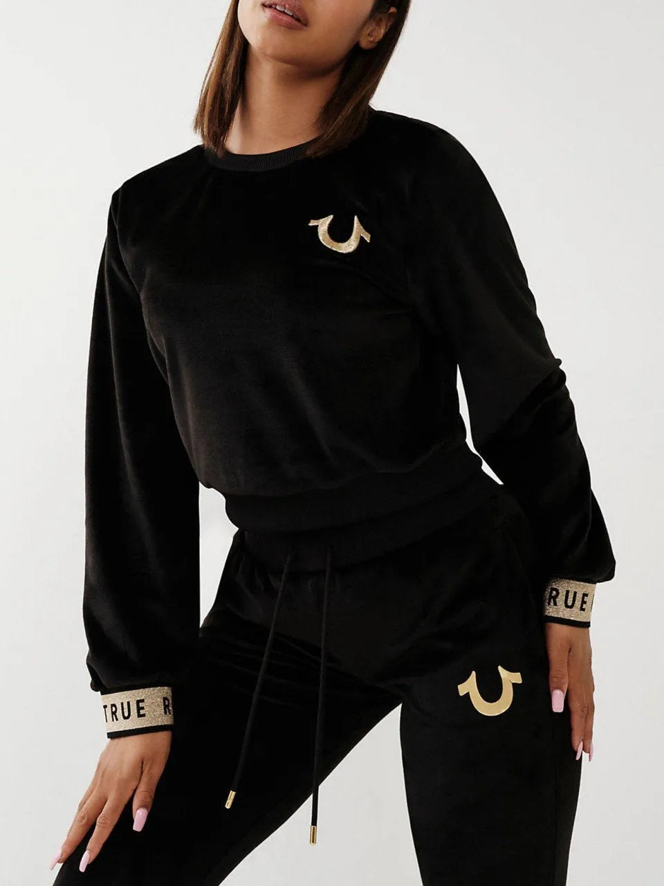 LUREX VELOUR SHRUNKEN SWEATSHI - TRUE RELIGION MEXICO