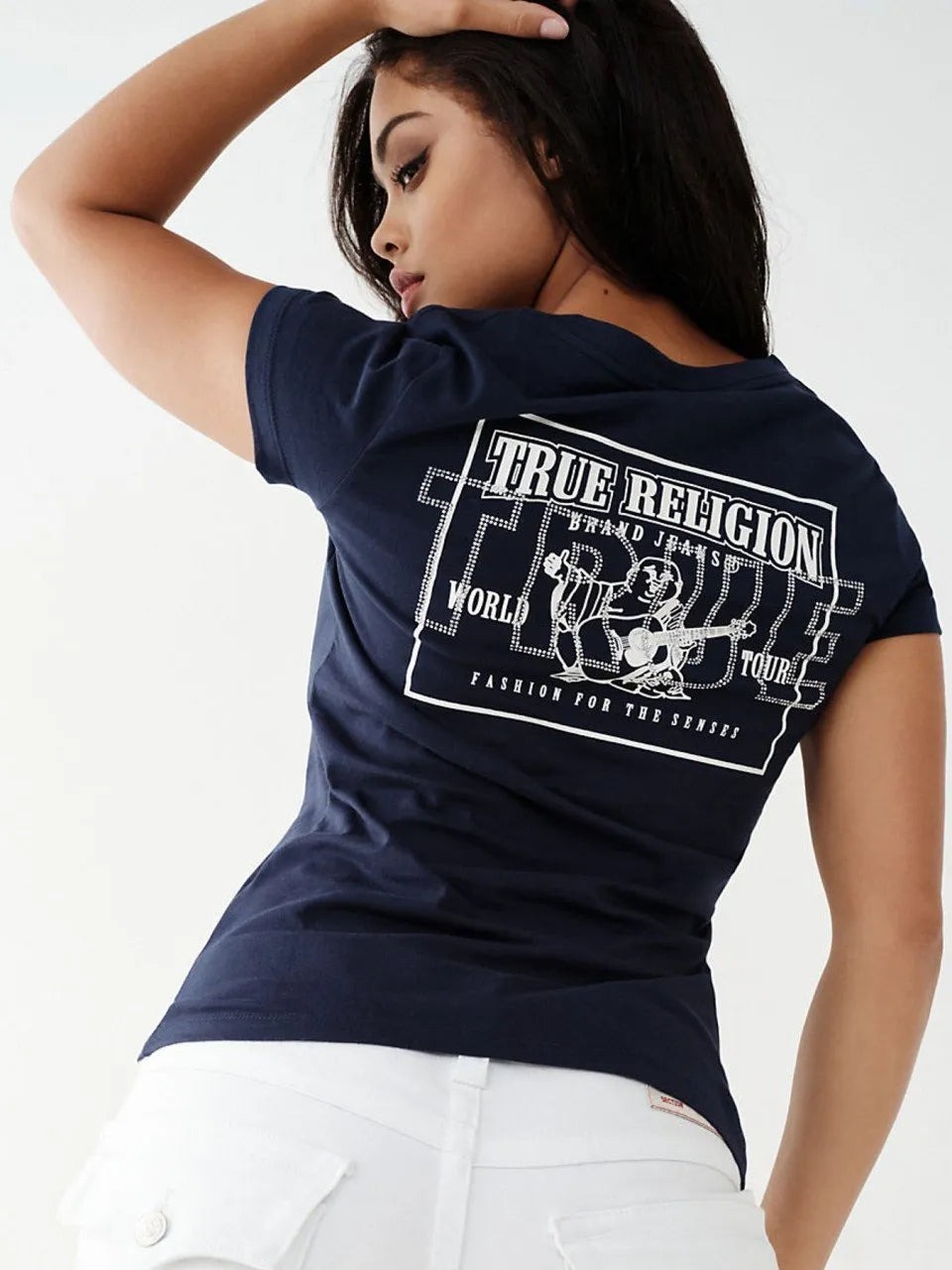 GLITTER STAMP V NECK TEE - TRUE RELIGION MEXICO