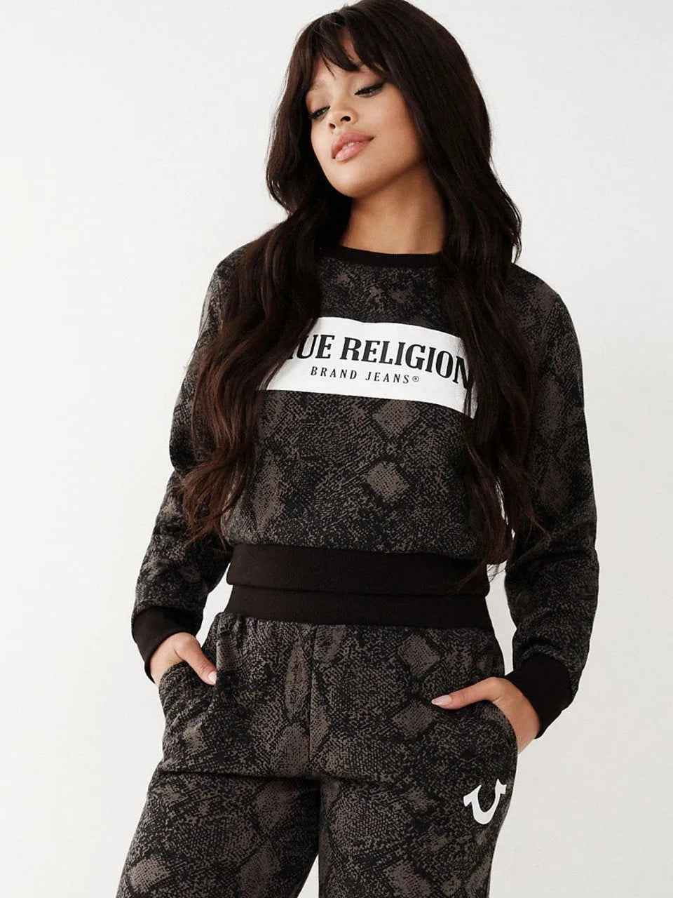 PYTHON SHRUNKEN SWEATSHIRT - TRUE RELIGION MEXICO