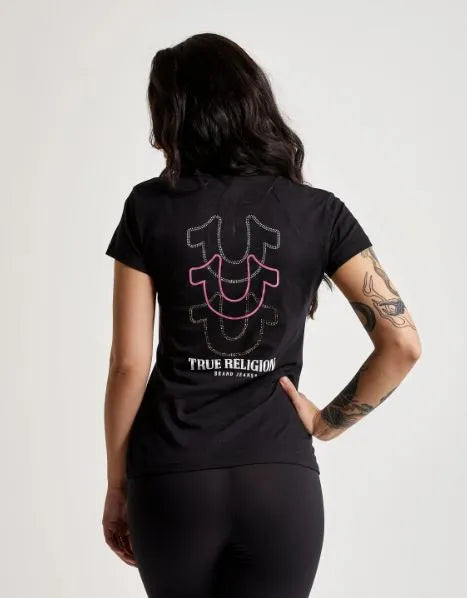STACKED HS SLIM V NECK TEE - TRUE RELIGION MEXICO