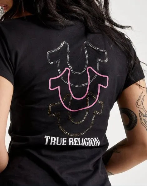 STACKED HS SLIM V NECK TEE - TRUE RELIGION MEXICO