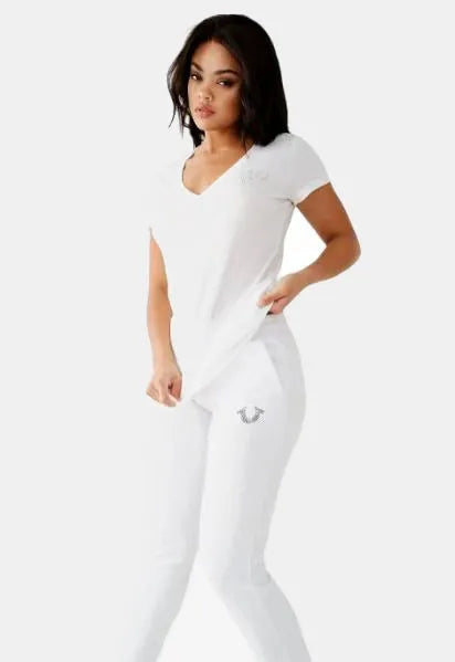 STACKED HS SLIM V NECK TEE - TRUE RELIGION MEXICO