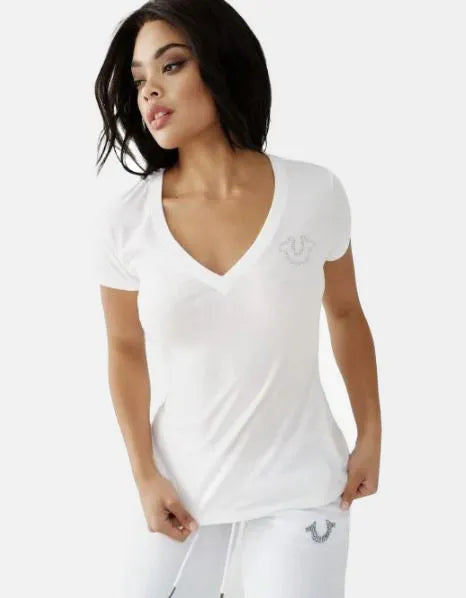 STACKED HS SLIM V NECK TEE - TRUE RELIGION MEXICO