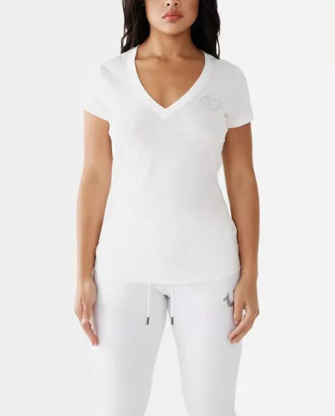 STACKED HS SLIM V NECK TEE - TRUE RELIGION MEXICO