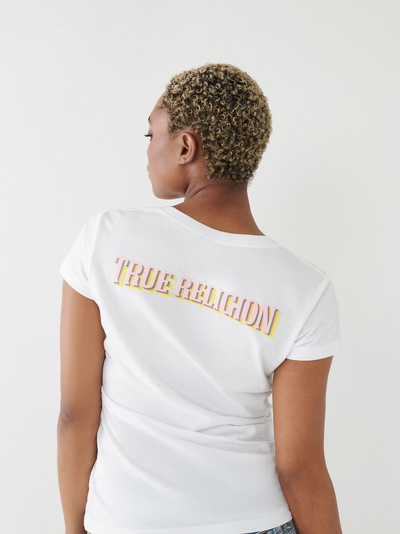 TRUE GRADIENT LOGO SLIM V NECK - TRUE RELIGION MEXICO