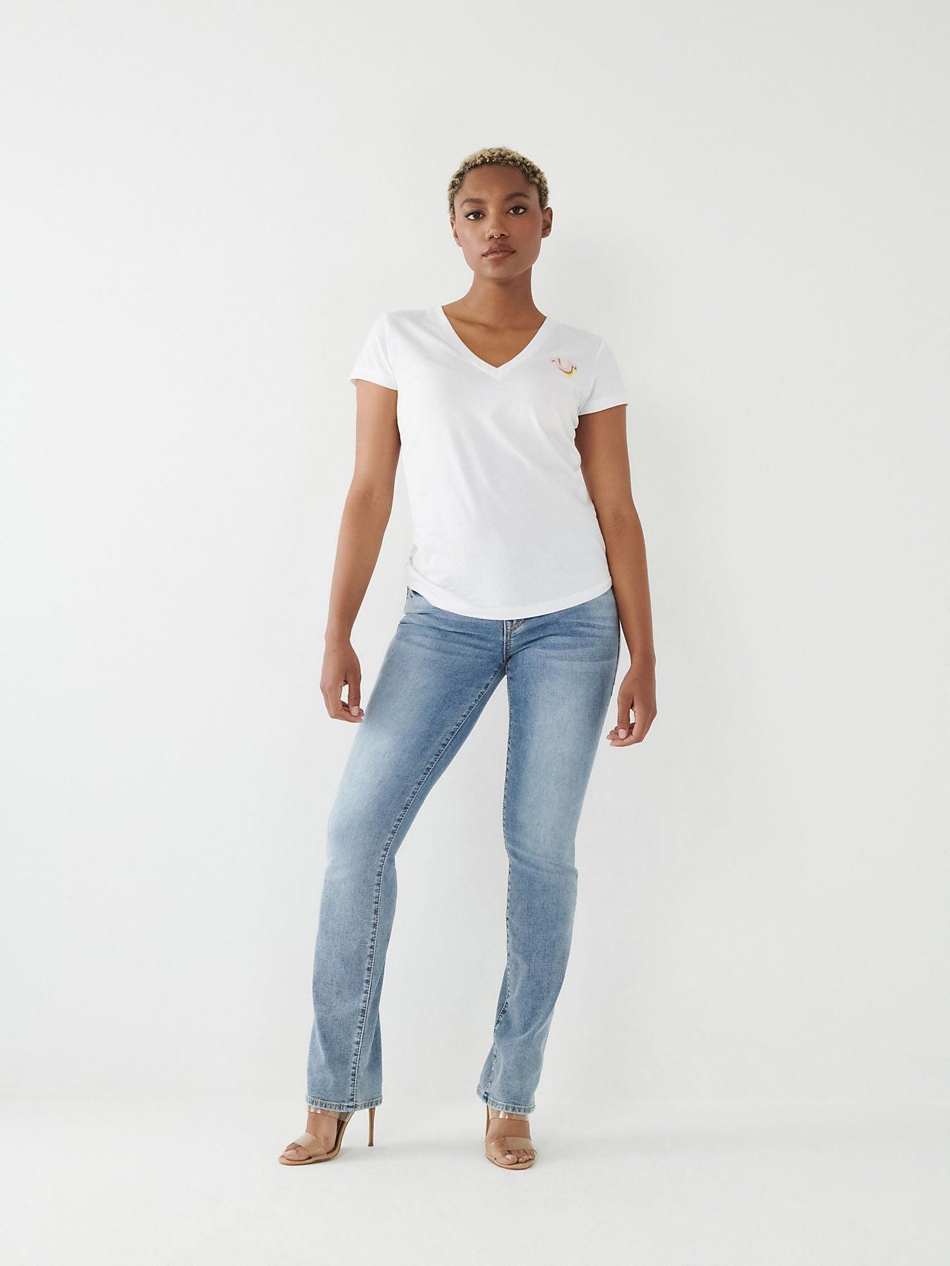 TRUE GRADIENT LOGO SLIM V NECK - TRUE RELIGION MEXICO