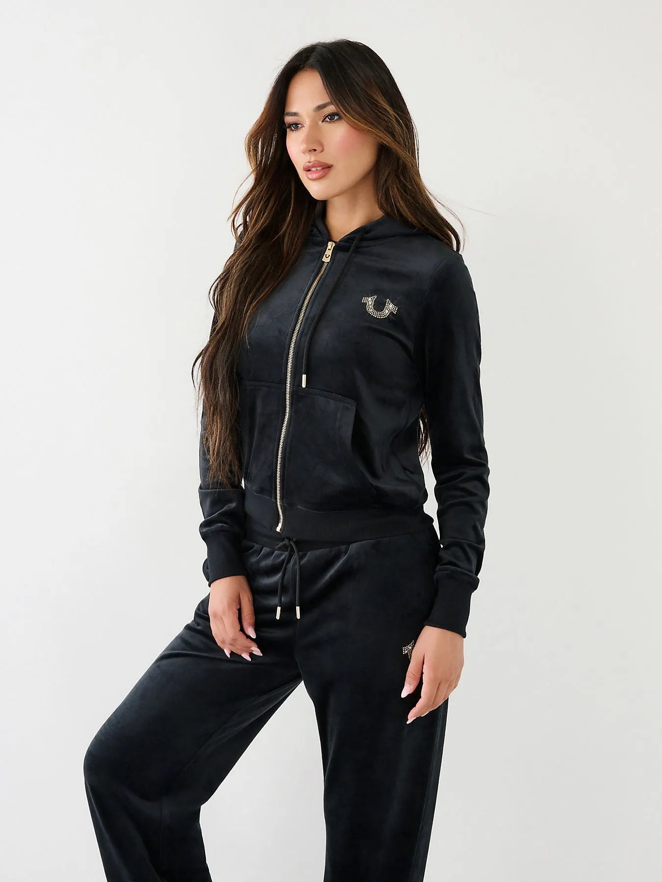VELOUR CLASSIC ZIP HOODIE
