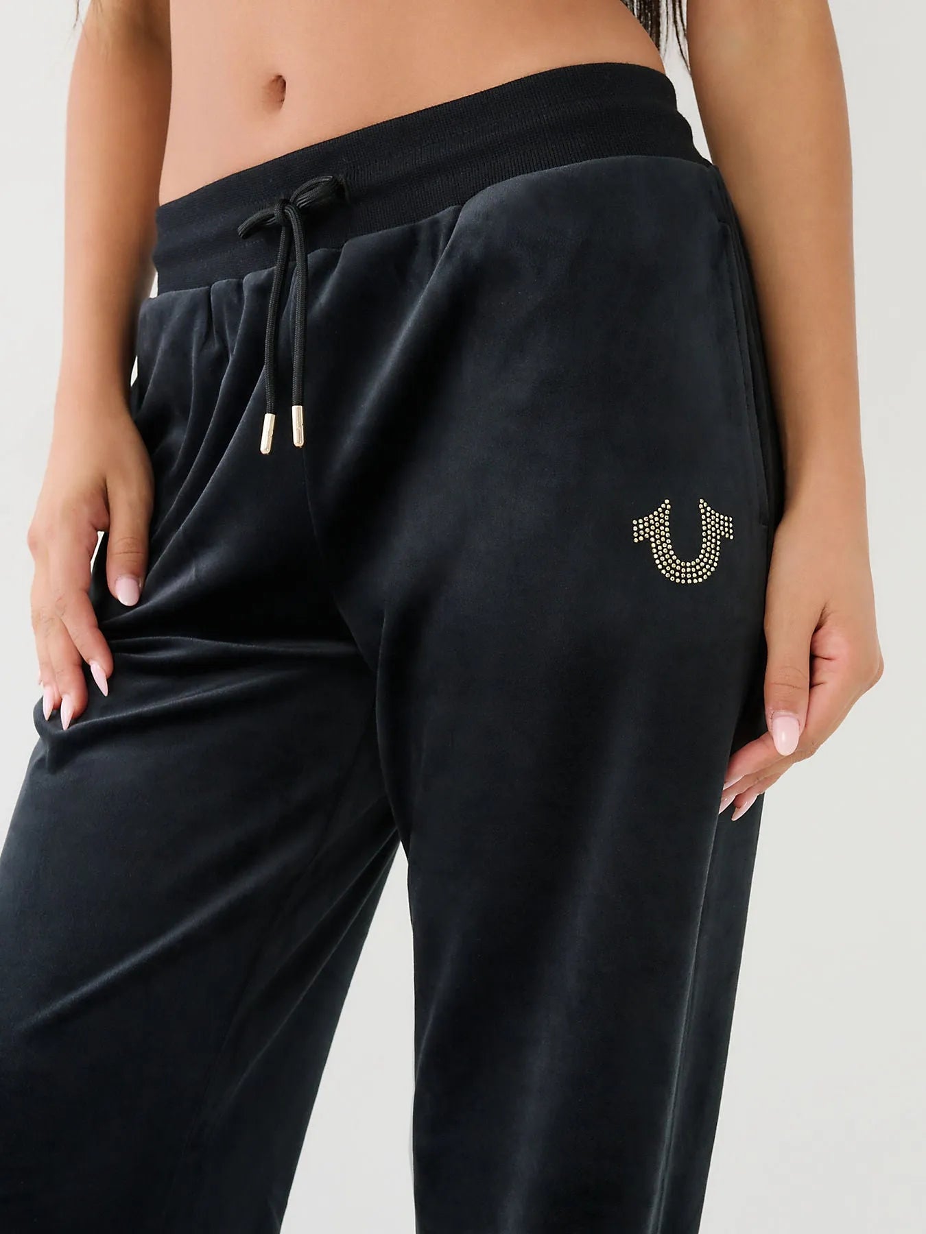 VELOUR STRAIGHT LEG PANTS