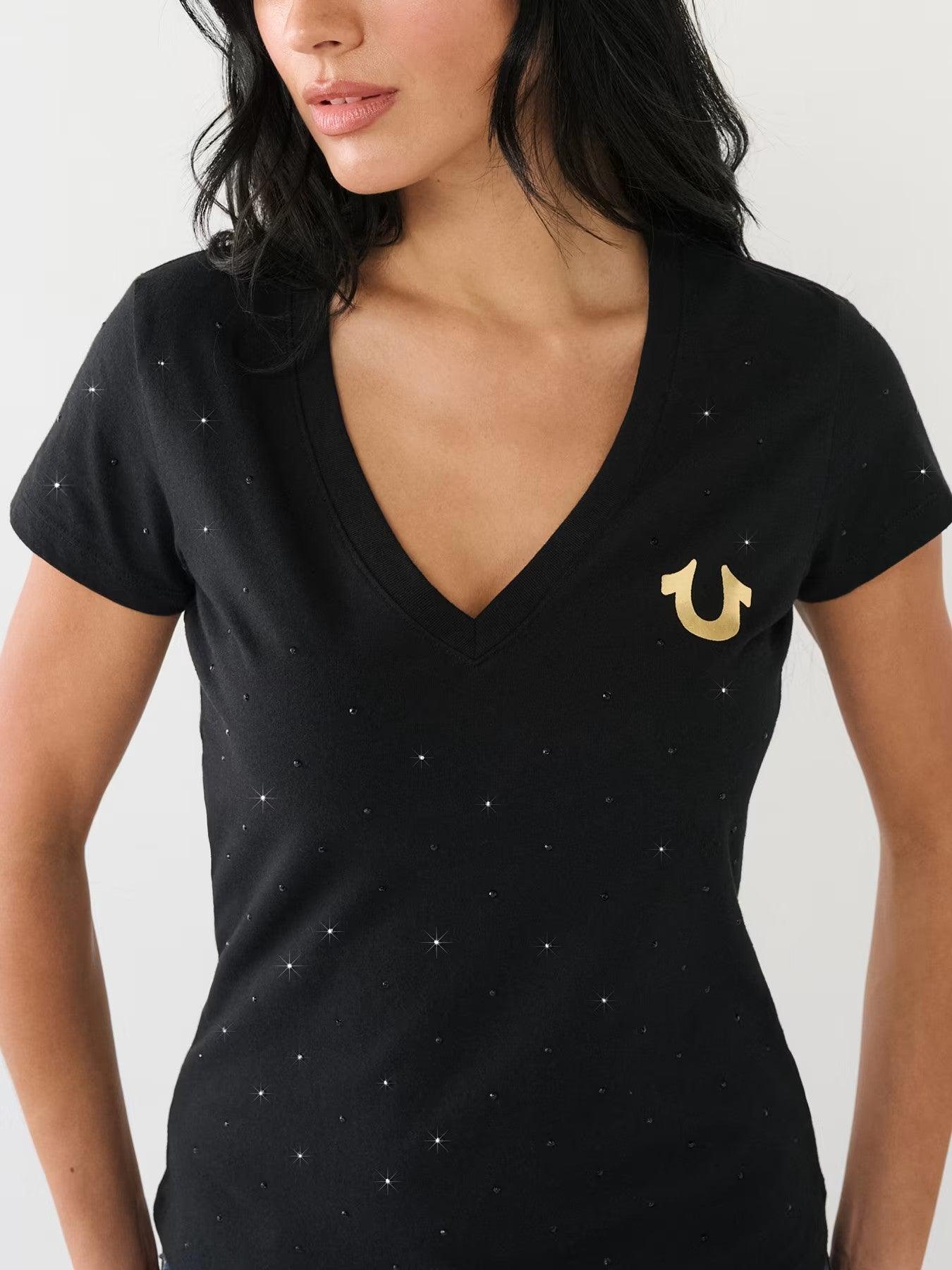 HS SLIM V NECK TEE - TRUE RELIGION MEXICO
