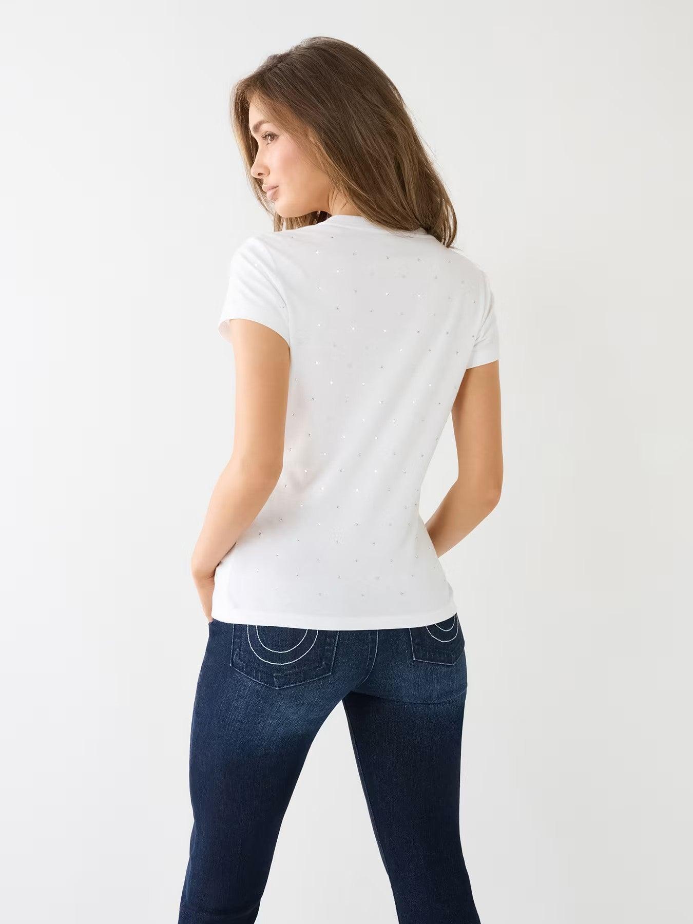 HS SLIM V NECK TEE - TRUE RELIGION MEXICO