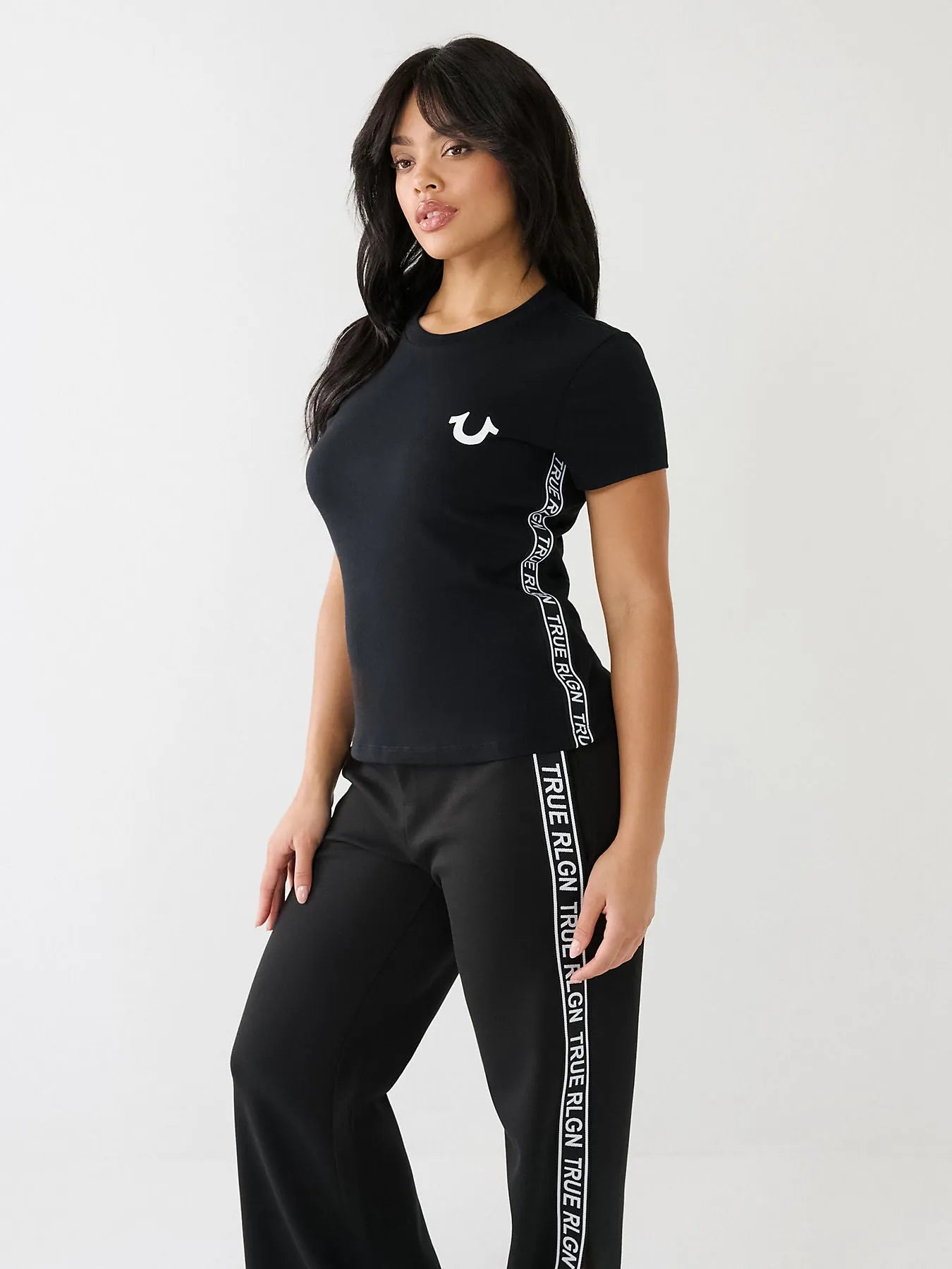 SIDE TAPING SLIM CREW NECK TEE - TRUE RELIGION MEXICO