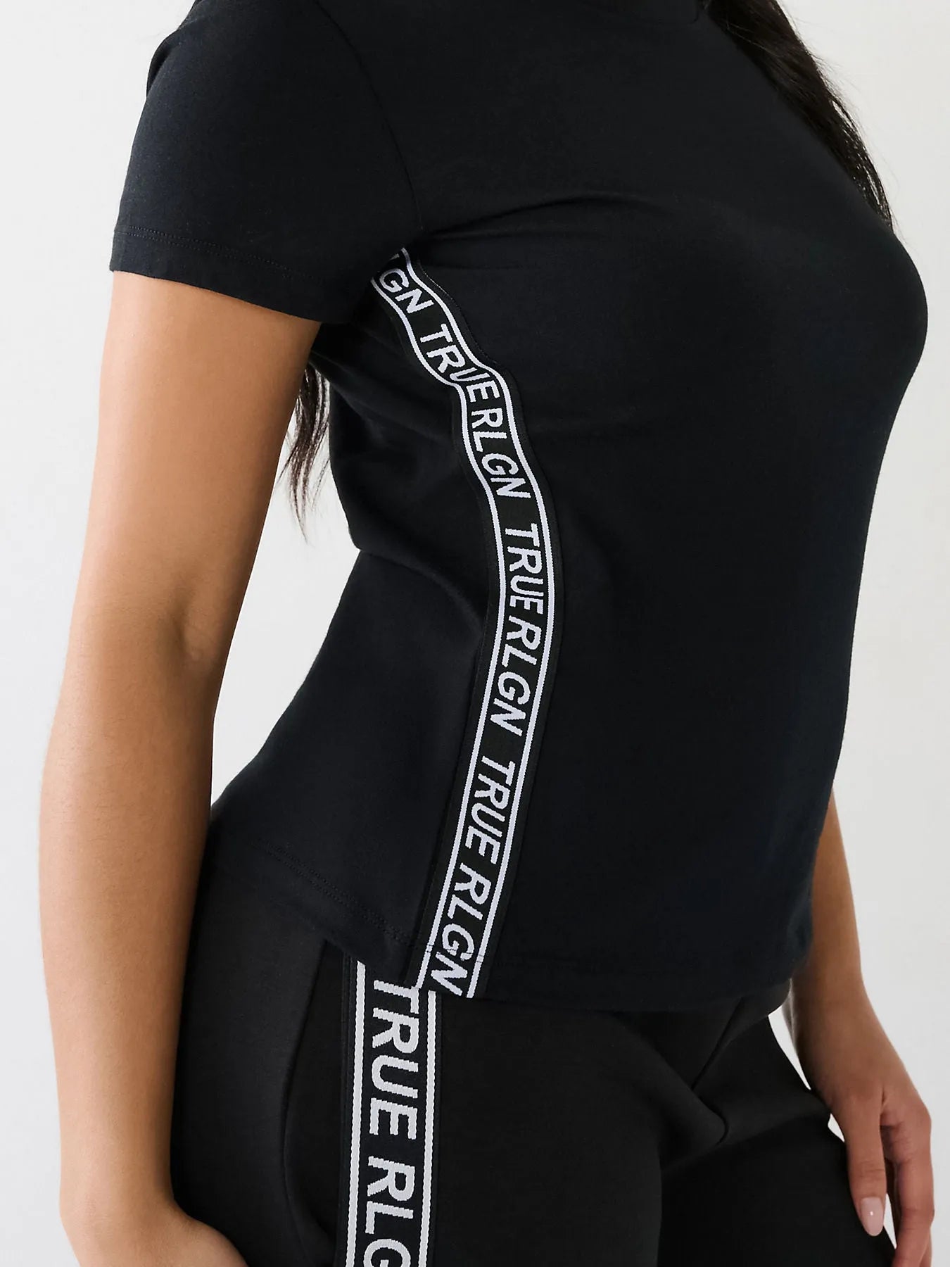 SIDE TAPING SLIM CREW NECK TEE - TRUE RELIGION MEXICO