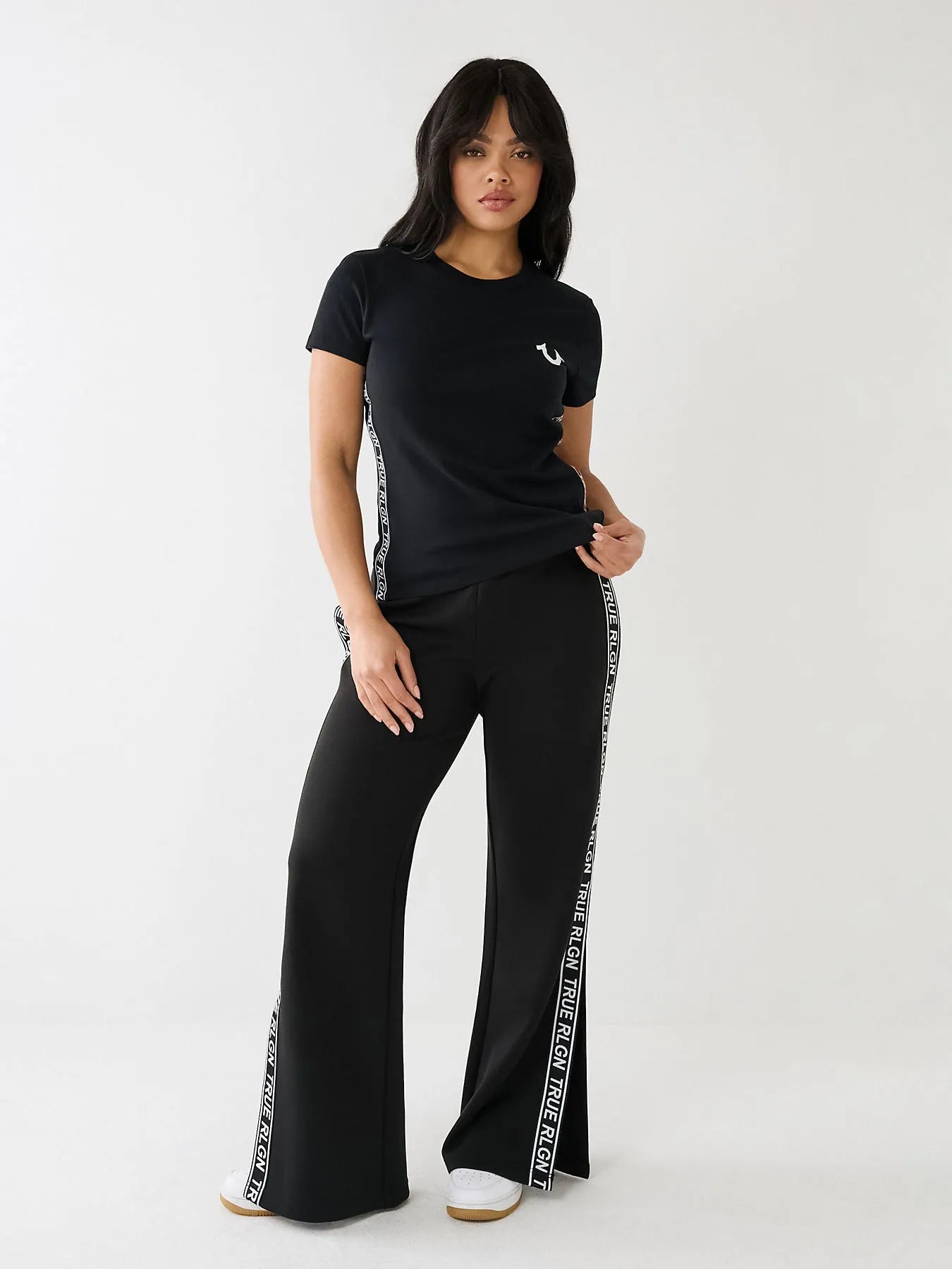 SIDE TAPING SLIM CREW NECK TEE - TRUE RELIGION MEXICO